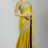 Mustard Yellow Designer Saree