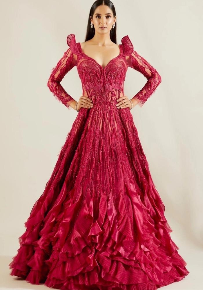 Wine Red Luxurious Gown Luxe Regalia 002