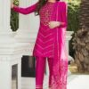 Traditional Pink Silk Embroidered Suit