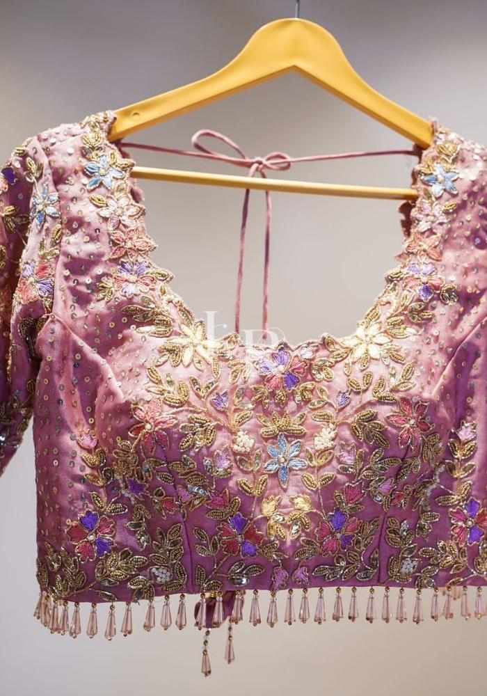 Pink Emroidered Bridal Lehenga 002