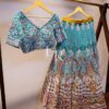 Embroidered Blue Designer Lehenga Choli