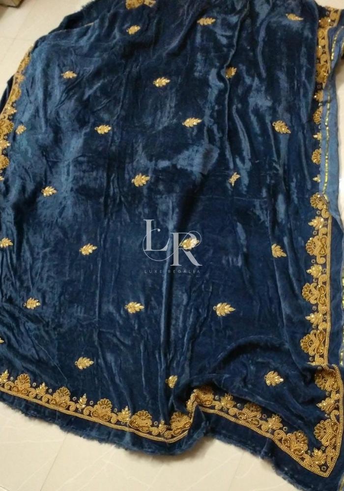 Designer Green & Navy Blue Lehenga Choli 007