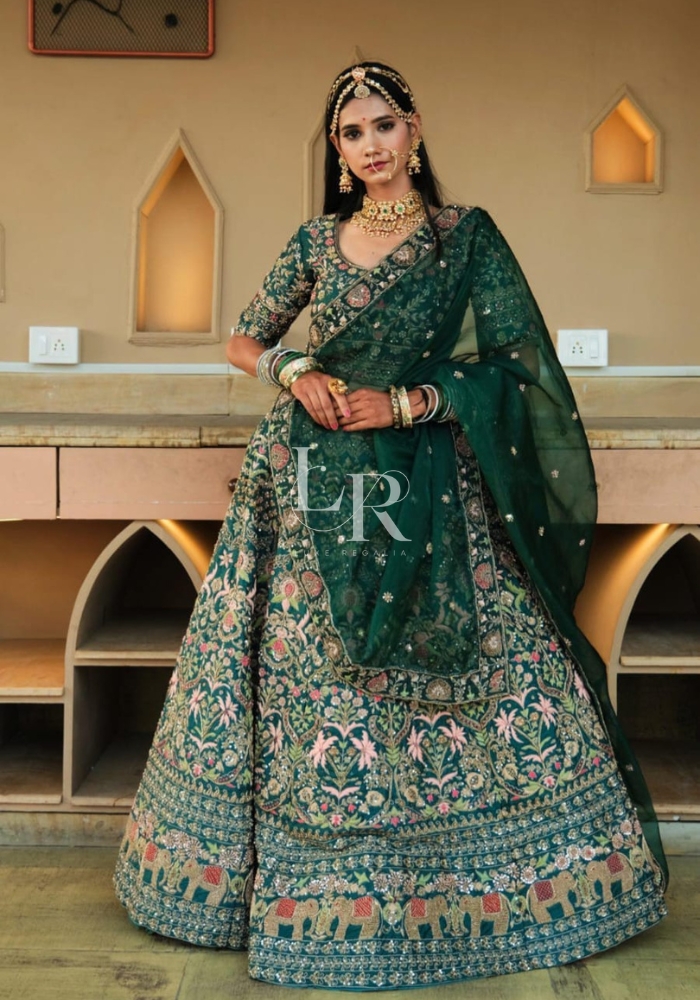 Castleton Green Heavy Embroidery Lehenga Choli 003