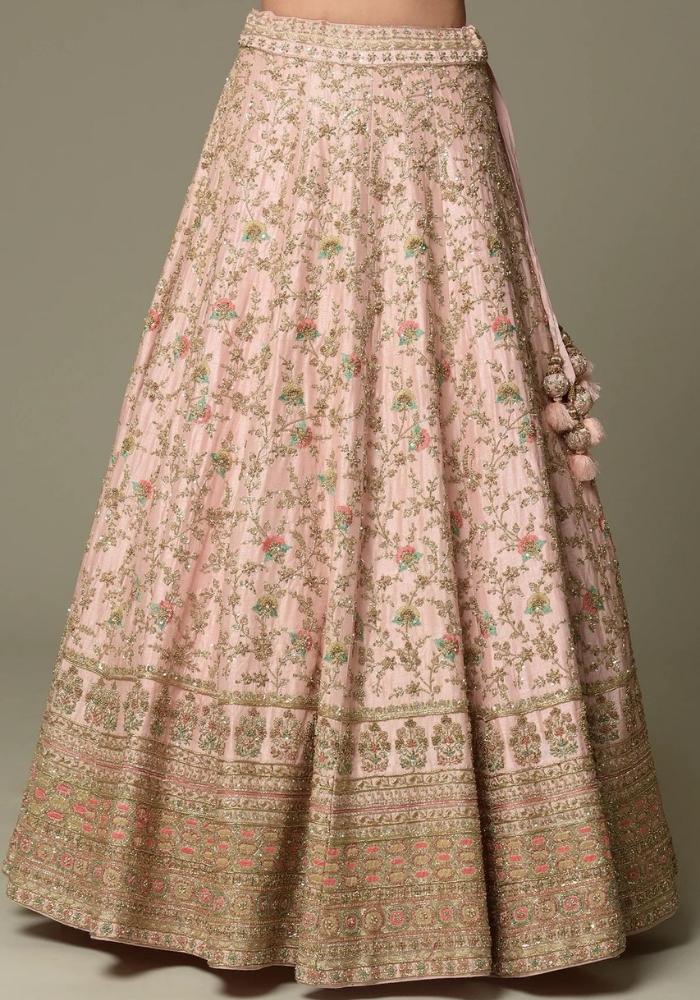 Baby Pink Embroidered Lehenga Choli 03
