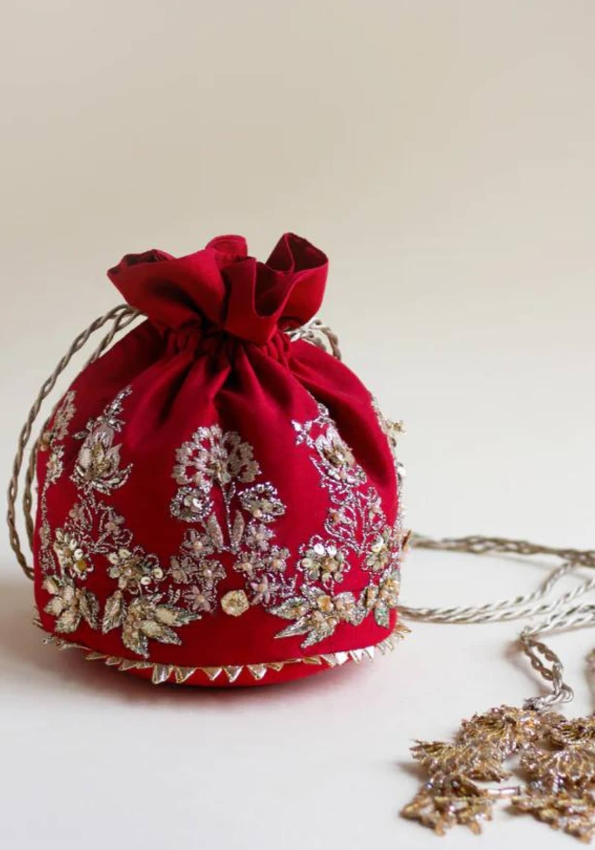 Bridal Blossom Embroidered Potli 02