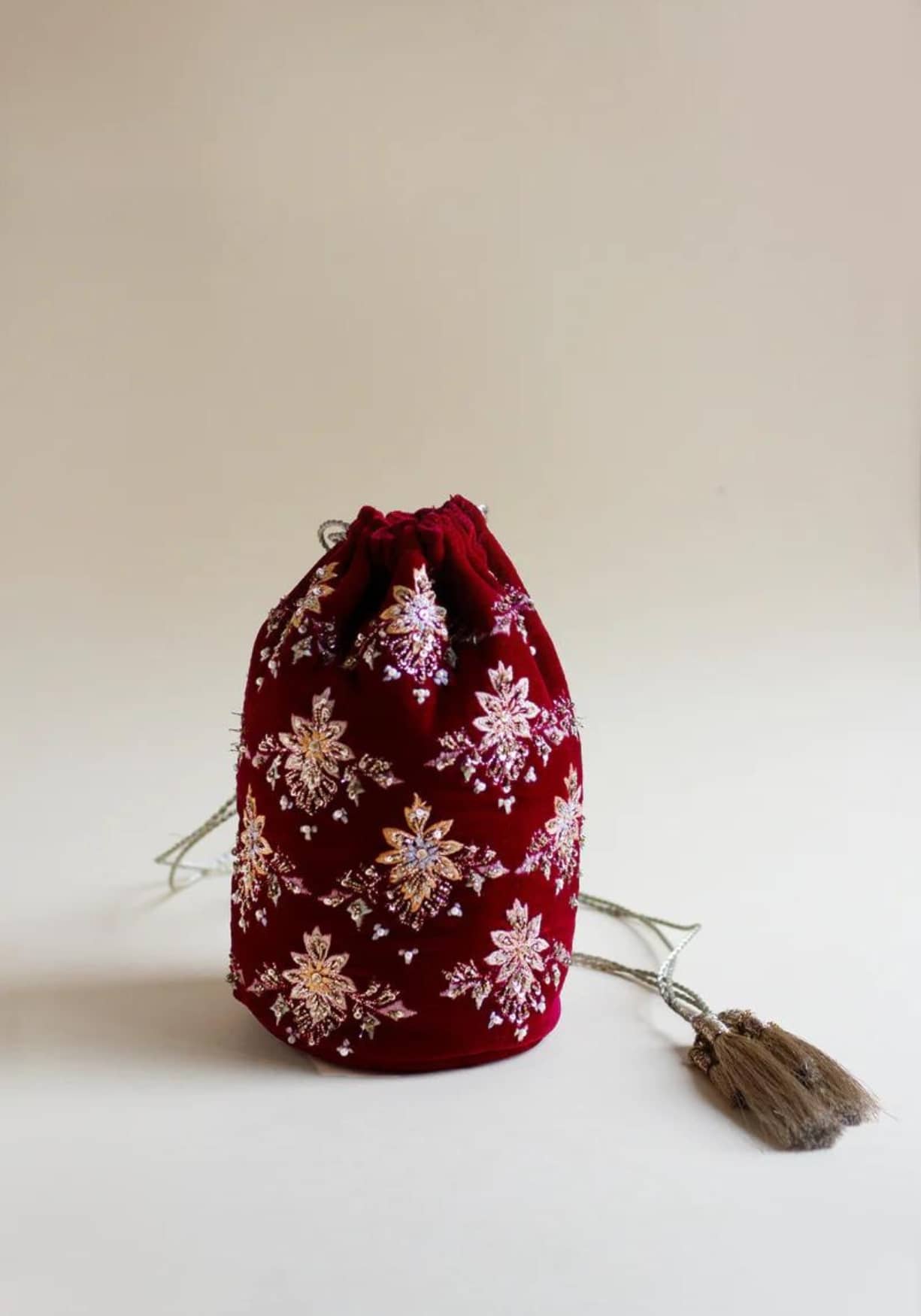 Royal Romance Hand Embroidered Bridal Potli Royal Romance Hand Embroidered Bridal Potli