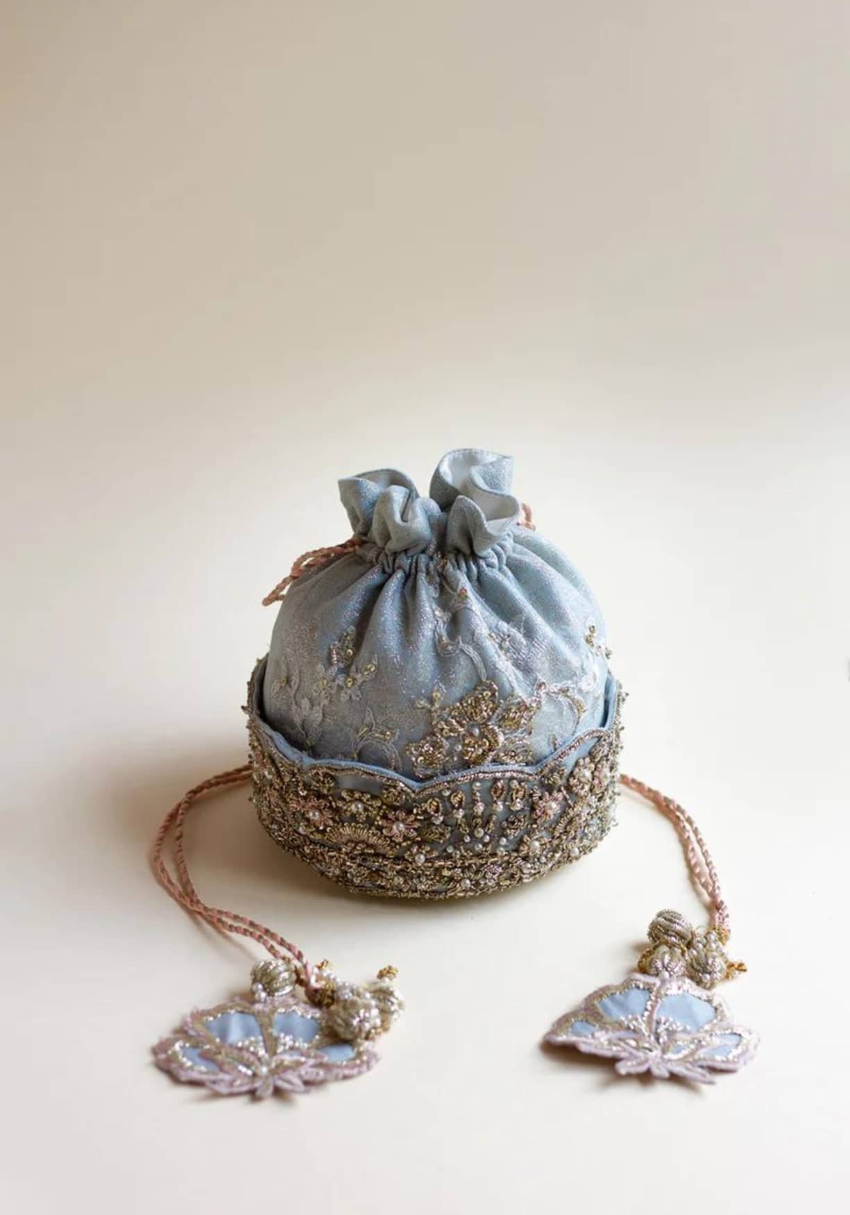 Serene Splendor Hand Embroidered Bridal Potli 001 Serene Splendor Hand Embroidered Bridal Potli