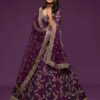 Majestic Purple Embroidered Lehenga Choli
