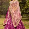 Rosy Radiance Embroidered Lehenga Choli