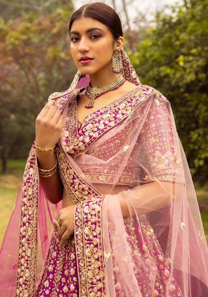 Rosy Radiance Embroidered Lehenga Choli 003