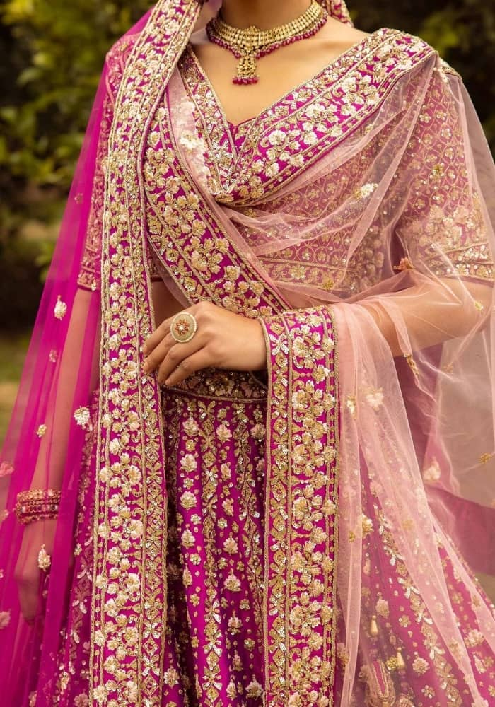 Rosy Radiance Embroidered Lehenga Choli 004