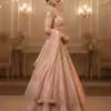 Blush Pink Phoenix & Floral Embroidered Bridal Lehenga Choli