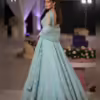 Aqua Blue Sequin Butterfly Embroidered Net Lehenga Choli