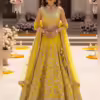 Marigold Yellow Floral Sequin Embroidered Lehenga